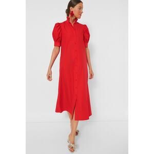 Tuckernuck Hyacinth House LouisaRed Puff Sleeve Dress